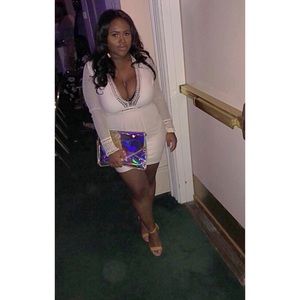 Fashion Nova V neck dress